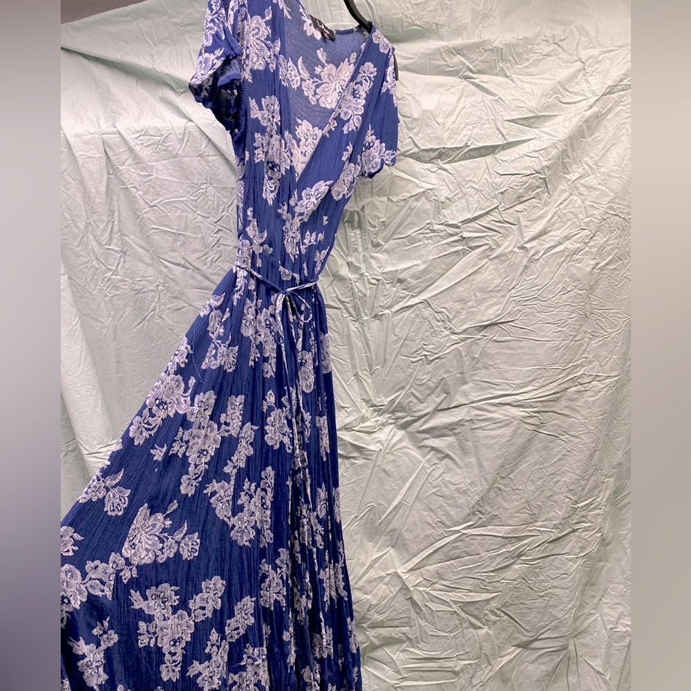 Wrap floral long dress